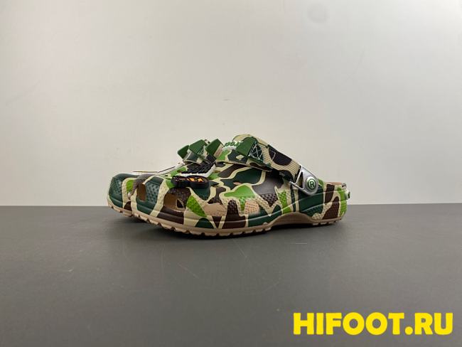 Crocs Classic Clog A Bathing Ape ABC Camo Green  - 1