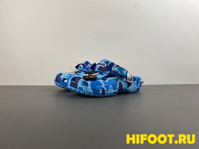 Crocs Classic Clog A Bathing Ape ABC Camo Blue  - 1