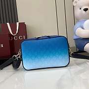 Gucci Chroma small crossbody bag in gradient blue fabric 25x16x4.5cm - 1