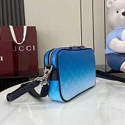 Gucci Chroma small crossbody bag in gradient blue fabric 25x16x4.5cm - 2