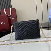 Gucci GG Marmont pochette with chain black 21x15x3.5cm - 2