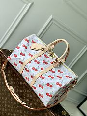LV Louis Vuitton x Takashi Murakami Cherry White  keepall 45x27x20cm - 1