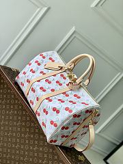 LV Louis Vuitton x Takashi Murakami Cherry White  keepall 45x27x20cm - 5