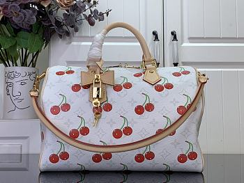 LV Louis Vuitton x Takashi Murakami Cherry White speedy 30CM 