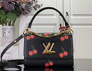 LV Louis Vuitton x Takashi Murakami Cherry Twist MM Black in Epi 23CM - 1