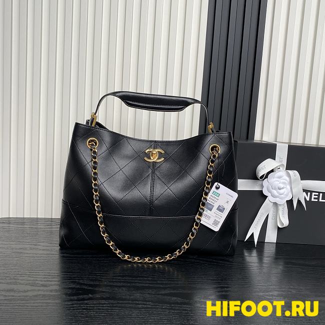 Chanel 25A Tote Bag 36cm Black Calfskin 36CM - 1