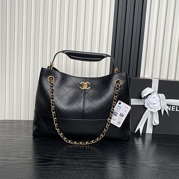 Chanel 25A Tote Bag 36cm Black Calfskin 36CM
