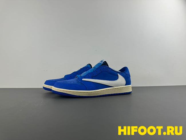 Travis Scott x Air Jordan 1 low bleu blanc Pointure 2025101101 - 1