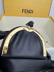 Fendi Spy Small Leder Schwarz 18x12x32cm - 6