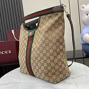 Gucci Giglio large tote bag in black and white GG denim 35x39.5x14cm 2025102702 - 5