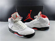 Air Jordan 5 Retro Fire Red Silver Tongue (2020)  DA1911-102 - 4