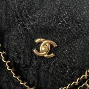 Chanel black denim 25K AS5734 35*24*10CM - 6