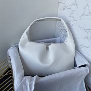 Chanel 26C Hobo Bag White Leather-35×12×45cm - 5