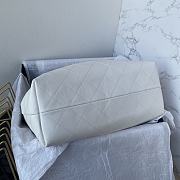 Chanel 26C Hobo Bag White Leather-35×12×45cm - 3