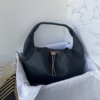 Chanel 26C Hobo Bag black  Leather-35×12×45cm 