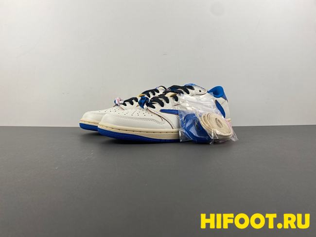 Jordan 1 Retro Low OG SP Fragment x Travis Scott Sail Military Blue DM7866-104 - 1