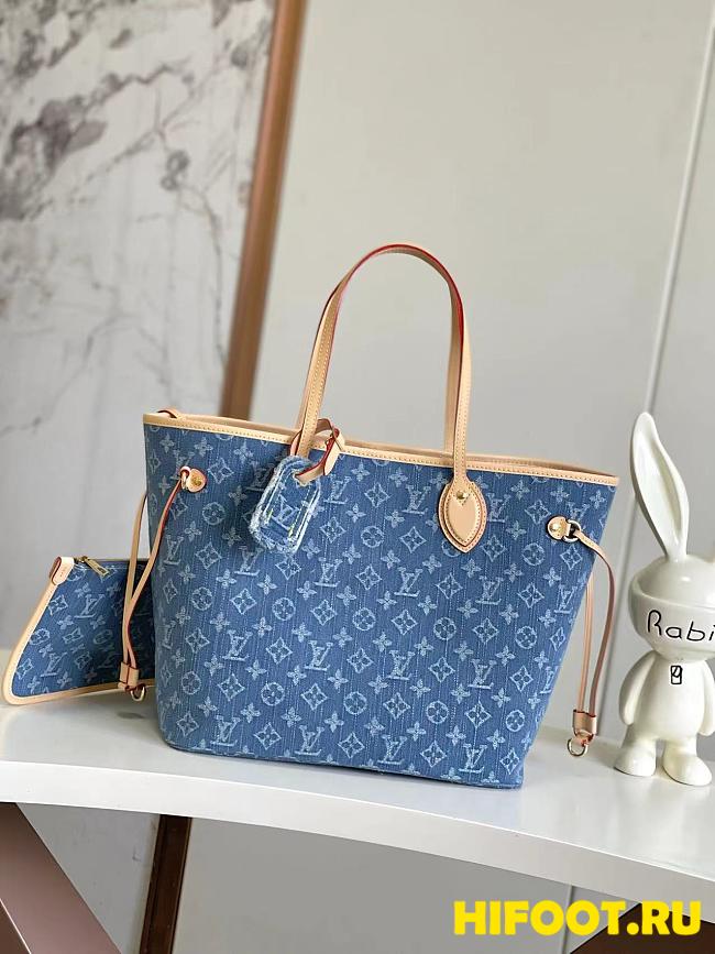LV Neverfull MM Monogram Denim 32CM - 1