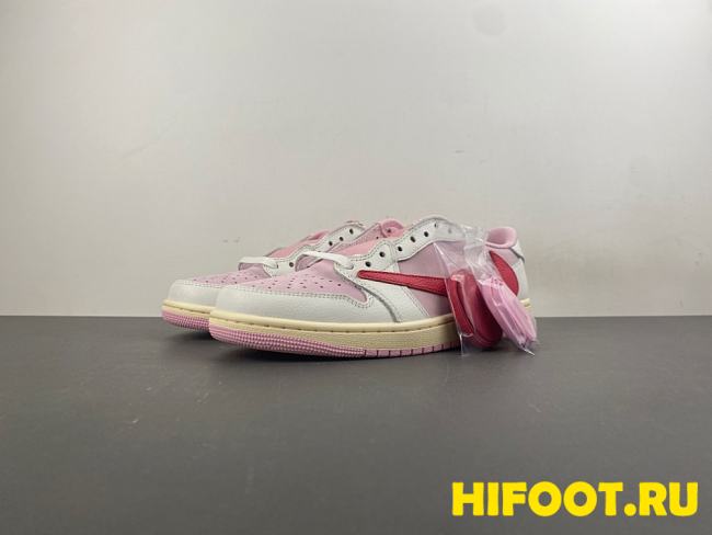 Travis Scott × AJ1 Low Shy Pink IQ7604-101 - 1