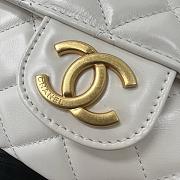 Chanel White Quilted Calfskin Hobo Bag 21.5*22.5*7CM - 6