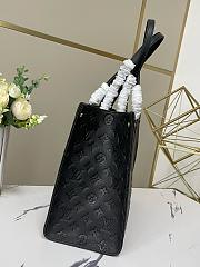 LV  Onthego Empreinte MM Black in Leather with Gold-tone 34CM - 5