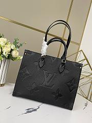 LV  Onthego Empreinte MM Black in Leather with Gold-tone 34CM - 4