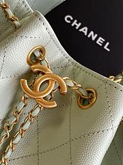 Chanel 25 Small Handbag Grained Calfskin & Gold-Tone Metal light green 30cm - 6