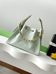 Chanel 25 Small Handbag Grained Calfskin & Gold-Tone Metal light green 30cm - 3