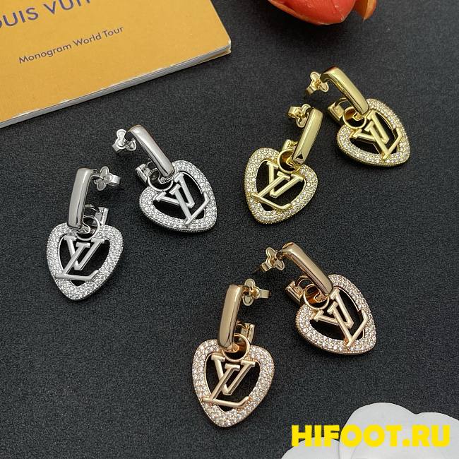 LV earrings one pair (Silver gold or rose gold ) 2026011905 - 1