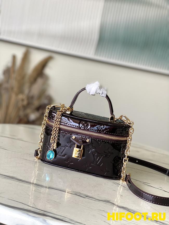 LV Vanity Chain Pouch Monogram Vernis Leather 19*11.5*6.5CM  - 1