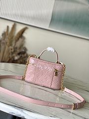 LV Vanity Chain Pouch Monogram Vernis Leather pink 19*11.5*6.5CM  - 6