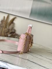 LV Vanity Chain Pouch Monogram Vernis Leather pink 19*11.5*6.5CM  - 4