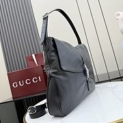 Gucci Jackie Flap large crossbody bag in black 43CM - 4