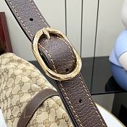 Gucci Jackie Flap large crossbody bag in sand and brown GG canvas 43CM - 2