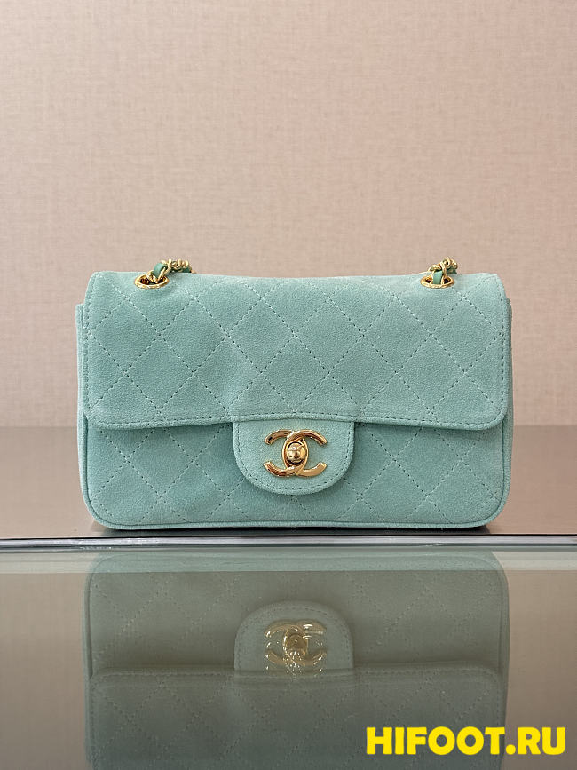 Chanel Suede Calfskin Flap Bag 20CM  2026090901 - 1
