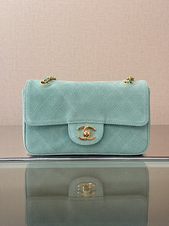 Chanel Suede Calfskin Flap Bag 20CM  2026090901