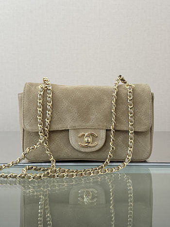 Chanel Suede Calfskin Flap Bag 20CM 2026090902