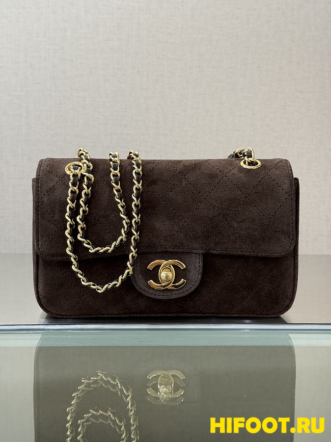 Chanel Suede Calfskin Flap Bag 20CM 2026090903 - 1