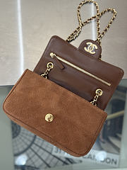 Chanel Suede Calfskin Flap Bag 20CM 2026090904 - 6