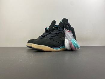 Air Jordan 5 Retro SoleFly Black Aurora Green  IU0734-001