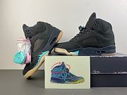 Air Jordan 5 Retro SoleFly Black Aurora Green  IU0734-001 - 3