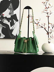Chanel 25 mini Handbag Grained Calfskin & Gold-Tone Metal green 22cm - 6