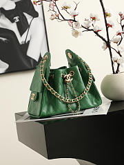Chanel 25 mini Handbag Grained Calfskin & Gold-Tone Metal green 22cm - 5