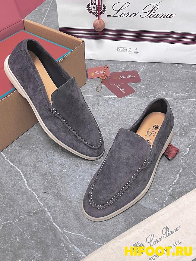 Loro Piana Summer Walk Loafer Suede dark grey 2026101001 - 1