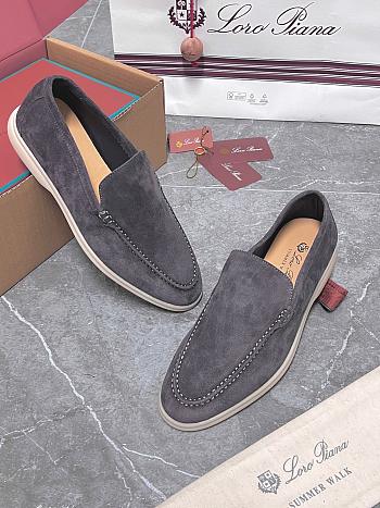 Loro Piana Summer Walk Loafer Suede dark grey 2026101001