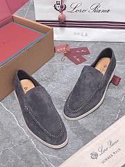 Loro Piana Summer Walk Loafer Suede dark grey 2026101001 - 3