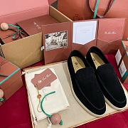 Loro Piana Summer Walk Loafer Suede black 2026101002 - 1