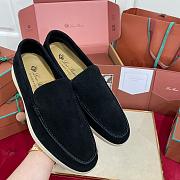 Loro Piana Summer Walk Loafer Suede black 2026101002 - 4