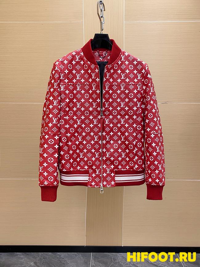LV X Supreme real leather jacket 2026101301 - 1