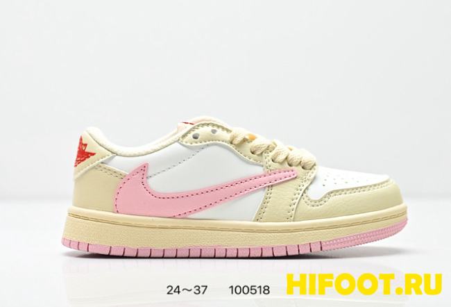 Jordan 1 Retro Low OG SP Travis Scott Shy Pink kid  - 1
