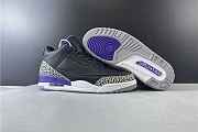 Jordan 3 Retro Black Court Purple - 6